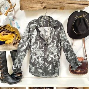 Rare Michelangelo ANGEL art renaissance vibe boho blouse w mediaeval vibe